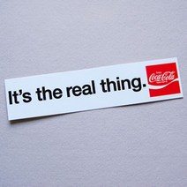 [천삼백케이] [올패턴] [코카콜라]로고 스티커(its real thing)