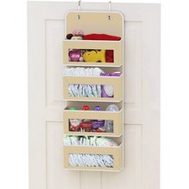 앤썸 다용도 대용량 문걸이 4단 포켓 수납함 AS-10, 베이지