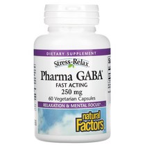 Natural Factors Stress-Relax Pharma 250mg 베지 캡슐 60정