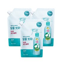 온더바디 코튼풋 발을씻자 풋샴푸 레몬 리필500ml, 3개, 1개입