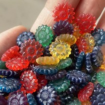 실링왁스스탬프 해바라기 반투명 내화 페인트 곡물 결혼식 생일 파티 초대장 엽서, 27g 투명 믹스