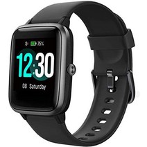 독일 Smartwatch 피트니스 트래커 시계 1.3 HD 풀 터치스크린 Android IOS용 여성 남성 시계 심박수 모니터가 있는 IP68 피트니스 골프필드용품 거리측정기, 1.3 화면, 검은 색