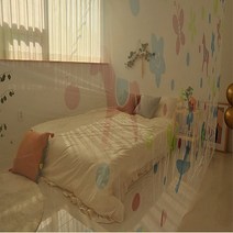 국내산 사각 모기장 4-6인용 대형 패밀리 침대 거실 야외 캠핑