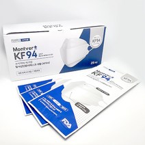 몽베르 황사마스크 대형 KF94 성인용 흰색 25개입