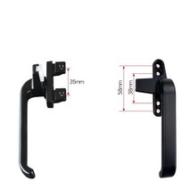 루버창손잡이 여닫이 핸들 철물점 프로젝트창 방충망, 가중 강화 모델 다크 그레이  오른쪽 S2