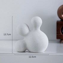 Ins 스타일 심플 플레인 버닝 북유럽 심플 무지 세라믹 장식품 크리에이티브 아트 거실 홈 TV 캐비닛 데스크탑 장식 크리에이티브 아트 장식품, B