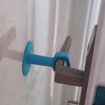 방문 닫힘방지 문고정 실리콘 도어스토퍼, 블루