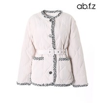 에이비플러스 ab.f.z 벨티드 패턴 버튼 덕다운 패딩 (AFV4HD01A)