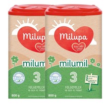 독일 밀루파 Milupa Milumil 3 10개월부터 밀루밀 3단계 아기분유 800g, 2팩
