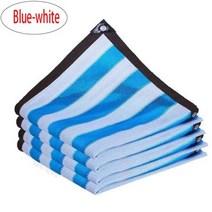 터널형 텐트 자외선 방지 HDPE 차양 그물 정원 건물 쉼터 태양 항해 발코니 개인 정보 보호 울타리 스크린 전망대 테라스 천막, Blue White+3x4m