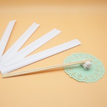 맘앤팩 무지 백색 종이포장 일회용 대나무 텐소게 나무젓가락 8치 중식 일식 분식 음식점 업소용 인쇄 제작, 박스(2500개), 1개