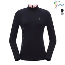 LPGA 여성 에리배색 하이넥 티셔츠 L184TS500P