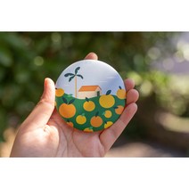 제주일러스트 손거울, 귤밭