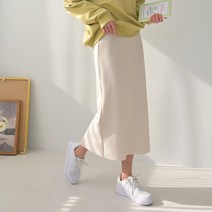 데일리앤 퓨레 H라인 일자 스판 밴딩 롱스커트