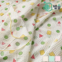 여름 냉감 시어커서 소재 짱구 원형 패턴 이불 단품 SS, 아이보리