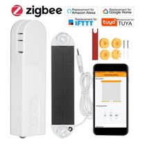 IOT 스마트 커튼 전동식 인공지능 지그비 제어 태양열 블라인드 드라이브 모터 tuya 전동 체인 롤러 제어 그늘 셔터 드라이브 모터 교체, 오 플러그