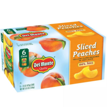 Del Monte 델몬트 내추럴 황도 통조림 15oz(425g) 6캔 Natural Sliced Yellow Cling Peaches, 425g