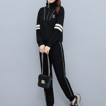 어라운드24 여성 반집업 후드 팬츠 트레이닝 세트 홈웨어 운동복