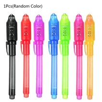 UV 라이트 보이지 않는 쓰기 펜이있는 비밀 잉크 펜 UV 라이트 형사 펜