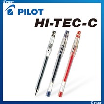 파이롯트 하이테크C 볼펜 HI-TEC-C 겔잉크 0.25, 검정, 0.3mm
