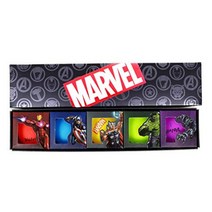 Volvik X Marvel Heroes 반반공 컬러볼 골프공4피스 Vivid XT 4 골프공 + 볼마크 Limited Edition, 레드 블루 옐로우 그린 퍼플
