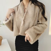 비니케이즈 무배 베라 숄카라 페이크퍼 에코퍼 숏기장 유니크 투톤 숏 퍼자켓 2컬러