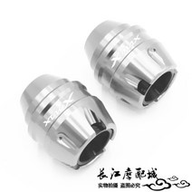 야마하 XMAX300 슬라이더 머플러 배기관 프론트 포크 가드 범퍼 엑스맥스, 실버-프론트개