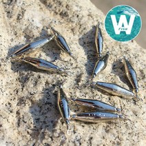 청룡조구 봉돌 도금 회전도래추 소포장, 3개