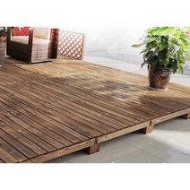 야외 데크 조립식 평상 테라스 정자 카페 원목 마루, 100x60m 높이 18cm