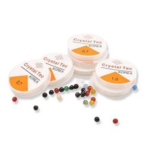 포스트로드 국산 탄성 우레탄 줄 반지 비즈 팔찌 만들기, 0.8mm, 6개입, 투명