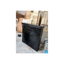 벽난로콘솔 빈티지 화이트 콘솔화장대 북유럽 벽난로 엔틱가구 조명 모형 폭 콘솔 인테리어 서랍장, 80센티 벽난로장 블랙