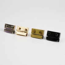 아유디 명품 가방 잠금 사각 버클 가방 장식 부자재 4컬러, 흑니켈