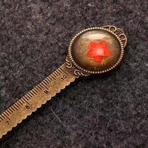 북링 북집게 북다트 독서링크리에이티브 레트로 청동 라운드 북마크 10cm 눈금자 빈티지 금속 다채로운 꽃, 11 11