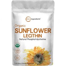 마이크로 인그리디언츠 썬플라워 레시틴 파우더 1LB 45서빙, 1 Pound (Pack of 1)