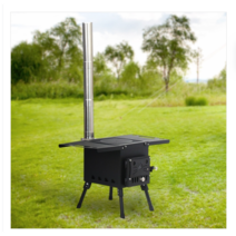 고급접이식 화목난로 불꽃창 부지깽이 주의사항 간편 설치 단열 로프 스텐 난로 연통 감성 불멍 통풍구, 단일