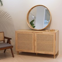 우붓 라탄 1200 높은 거실장_착불, 우붓 라탄 1200 높은 거실장