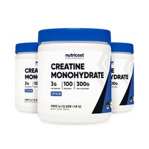 뉴트리코스트 크레아틴 분말, 300g, 3개