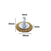 회전 청소기 솔 걸레 50mm/60mm/75mm 스틸 와이어 브러시 황동 도금 휠 브러시 드릴 로타리 도구 금속 녹 제거 연마, 02 50MM B