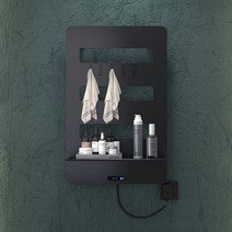욕실건조기 화장실 난방기 전기 랙 수건 블랙/화이트 걸이 가정용 난방 목욕 건조 선반 포함, 2.Black - EU - 220V