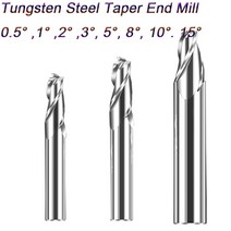 HRC55 3 플루트 테이퍼 엔드 밀 텅스텐 솔리드 카바이드 밀링 커터 라우터 비트 0.5 1 1.5 2 5 8 10 도, 20 Da3-1.5 Degree
