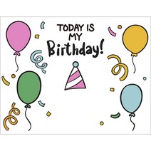 생일현수막 (완제) / 플랜카드 제작 어린이집 파티용품 생일현수막제작, 풍선고깔(완제중형)