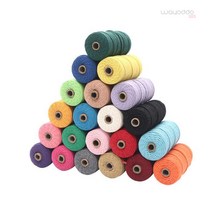 와요또 마크라메 실 컬러 면로프 13컬러 3mm/4mm 면실 100m 마크라메 재료, 4MM, 회색