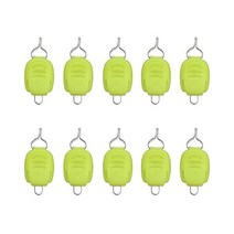 lasenersm 라젠서m 10개입 낚시줄 스토퍼 홀더 클립 버클 키퍼 스피닝 릴 라인 낚시 액세서리 옐로우