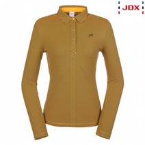 [JDX골프스포츠] [JDX] 여성 단작 포인트 잔스트라이프 카라티셔츠_X2RFTLW52-YE
