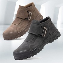 BG-630 벨크로형 천연소가죽 초경량 작업화 안전화 KEC