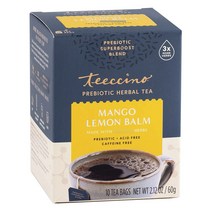 티치노 프리바이오틱 허벌 티 망고 레몬 밤 10개입, 60g, 1개