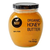 미국직구 NBF 100% 자연유래 퓨어 생 & 여과되지 않은 크리미 크림 허니 버터 멕시코 허니 버터 올 내추럴 글루텐 프리 팔레오 16온스, 수량, 상세참조