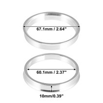 타이어보관XAutohaux 2 개 OD 60.1 73.1 72.6mm ~ ID 57.1 56.1 64.1mm 알루미늄 합금 자동차 허브 중심 링, 09 67.1-60.1