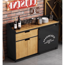 카페 반납대 셀프바 인더스트리얼 음료 수거함, 블랙 가로150x세로40x높이90