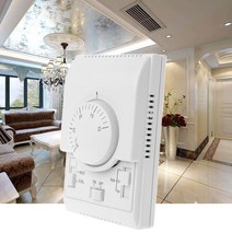 AC 220V 룸 기계식 온도 조절기 제어 스위치 에어컨 팬 코일 컨트롤러, 없음